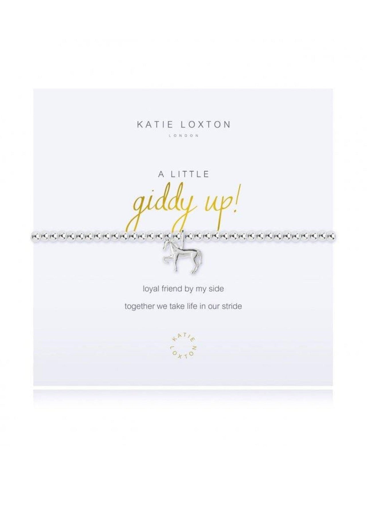 a little GIDDY UP Silver Bracelet Katie Loxton Bracelet