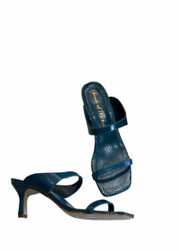 Thumbnail for Brandy Leather Heeled Sandal in Teal Band of the Free Heels