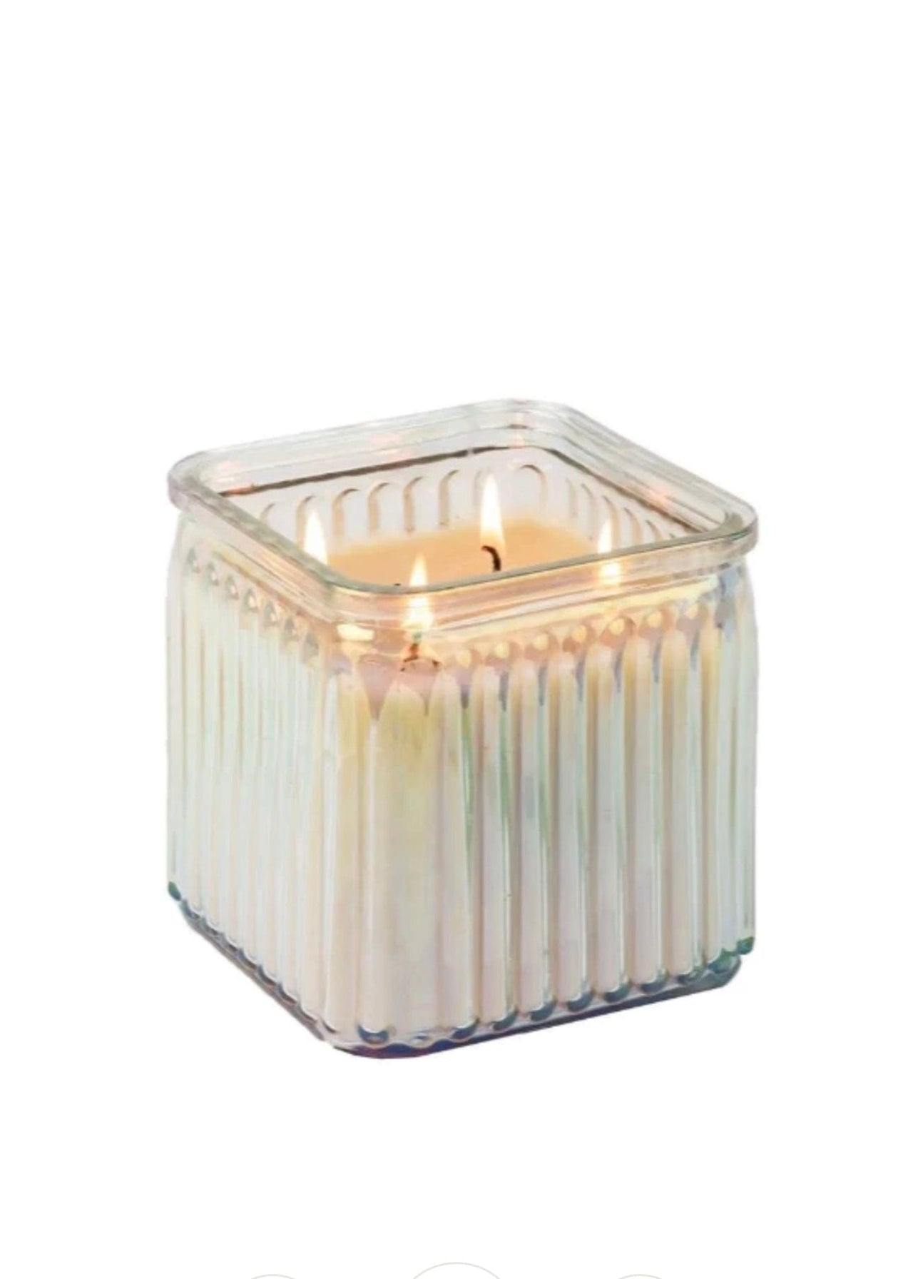 Candle Sweet Grace Iridescent Ribbed Glass Bridgewater Candle fragrance