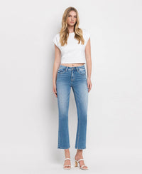 Thumbnail for Mid Rise Crop Flare Nile Blue Flying Monkey Jeans Jeans