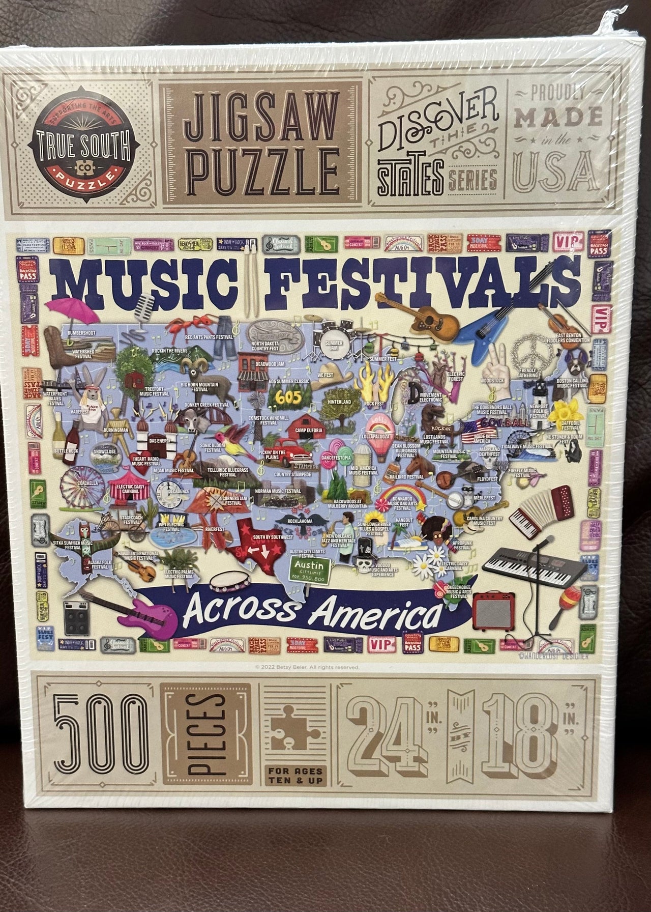 Music Festivals Across America Puzzle True South Puzzle Co