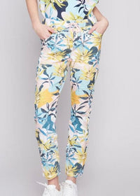Thumbnail for Printed Balneaire Resort Cropped Jogger by Charlie B Charlie B S