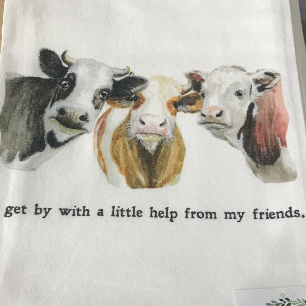 Flour Sack Tea Towels Mattie B's Cow Friends