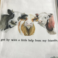 Thumbnail for Flour Sack Tea Towels Mattie B's Cow Friends