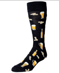 Thumbnail for Men's Patterned Socks | Beer & Peanuts Me Moi