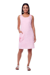 Thumbnail for Sleeveless Linen Pink Sundress Carre Noir Dress