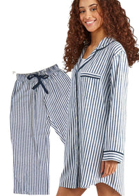 Thumbnail for Striped Pajama | Nightshirt and Pant Two’s Company Pajamas s/m / Pant