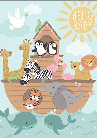 With Scripture Baby Card - Ark & Animals GINA B DESIGNS 