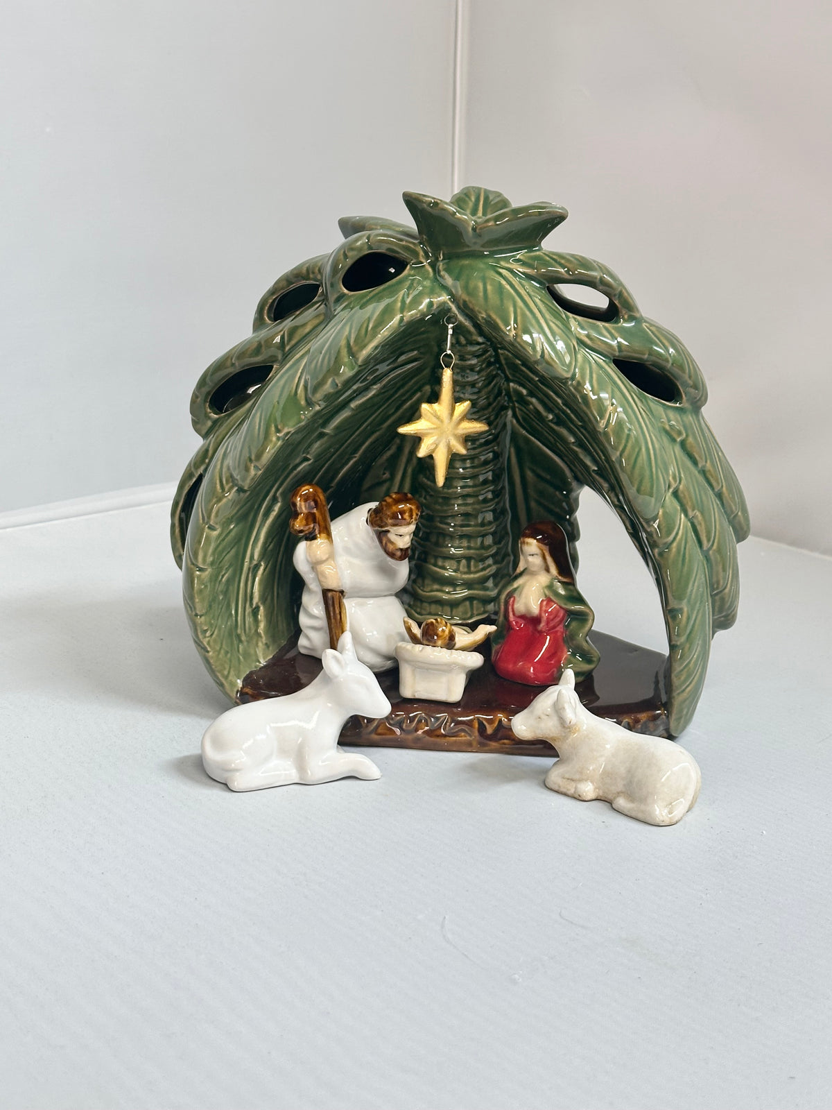 Stoneware Vintage Reproduction Nativity, 6 Pieces