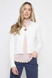 1-Button Short Jacket in White Picadilly Fashion Inc Coats & Jackets