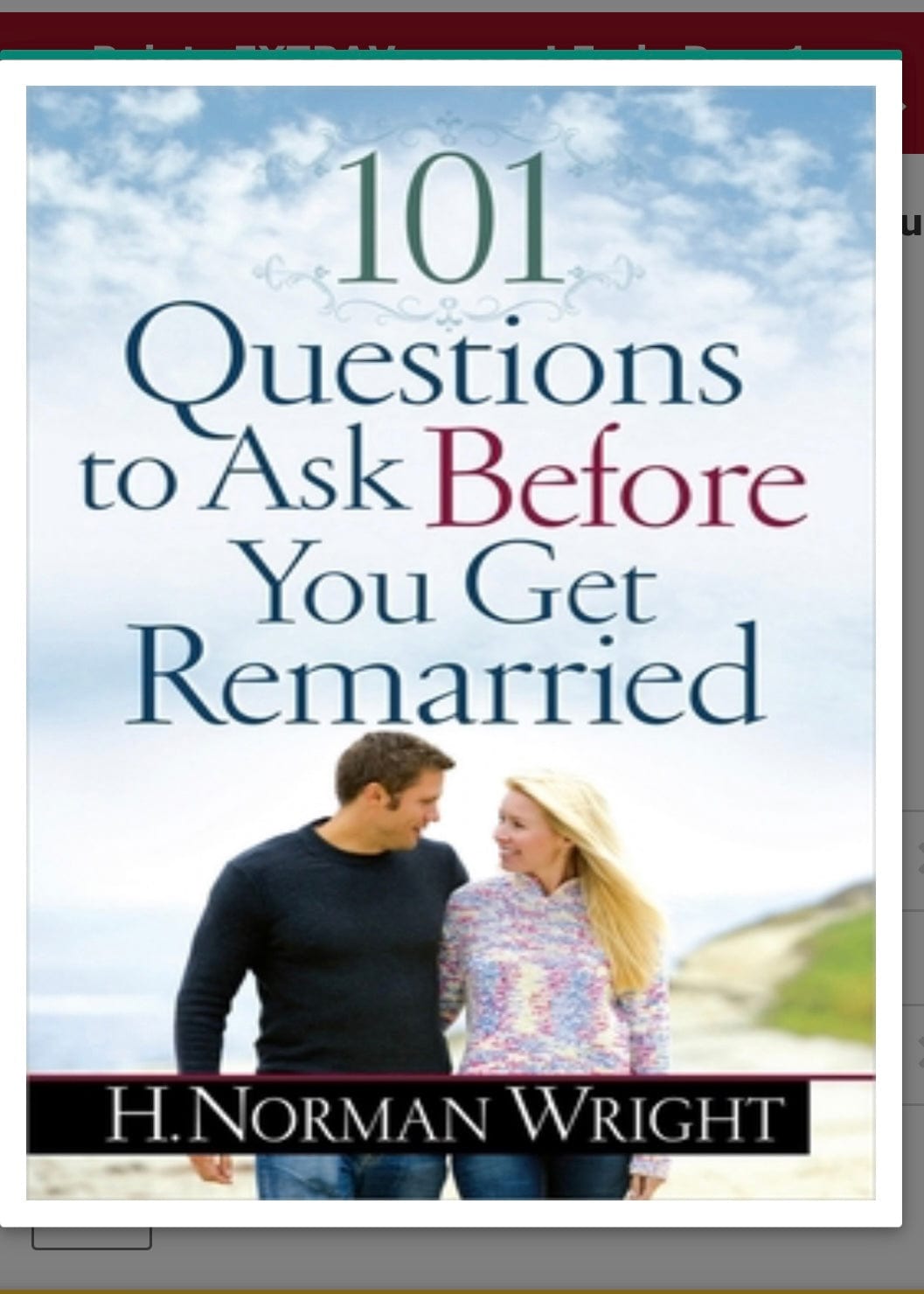 101 Questions to Ask Before Remarriage Book by Mattie B Gifts & Appare