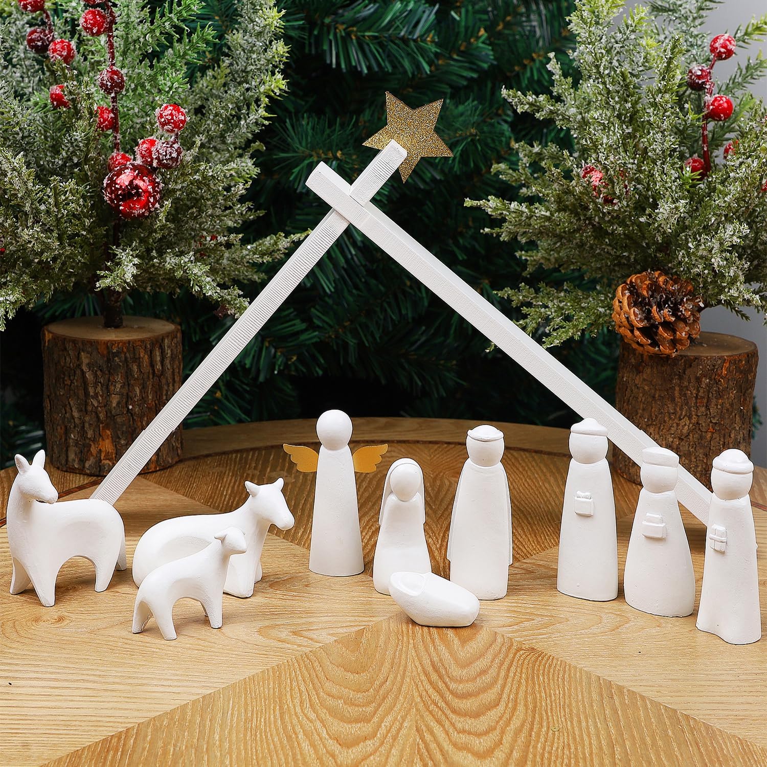 11 Pc Miniature Nativity Set Two Nativity Sets