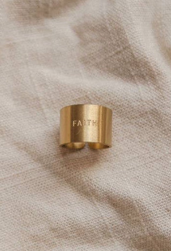 14K Faith Ring The Vintage Sparrow