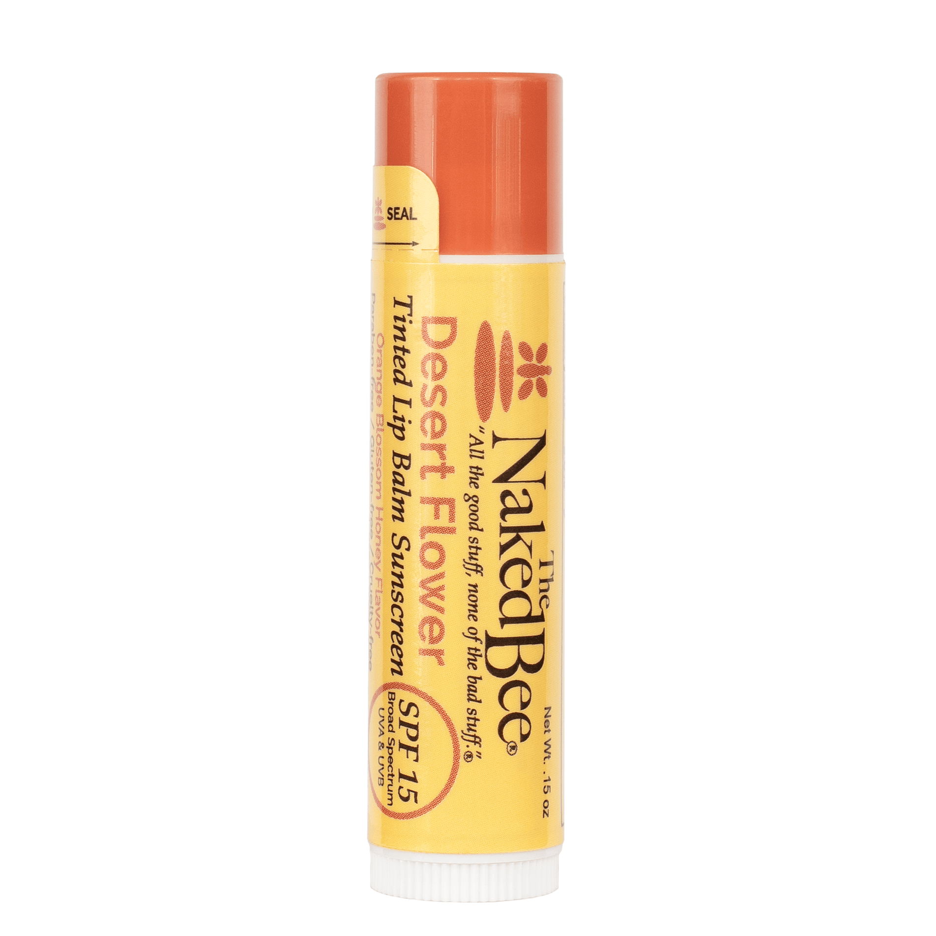 .15 Oz Orange Blossom Honey Spf 15 Tinted Lip Balm, Desert Flower The Naked Bee lip balm