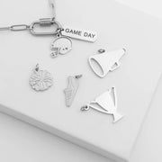 18K Gold PVD Stainless Steel Megaphone Charm: Stainless WJW
