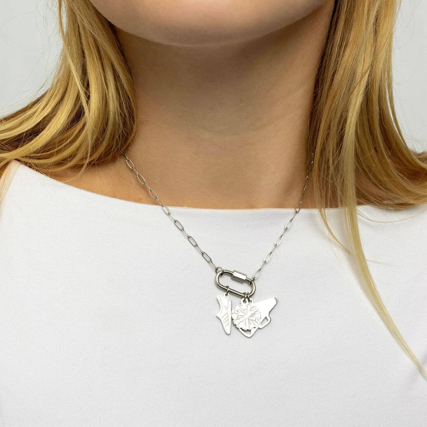 18K Gold PVD Stainless Steel Megaphone Charm: Stainless WJW