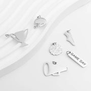 18K Gold PVD Stainless Steel Megaphone Charm: Stainless WJW