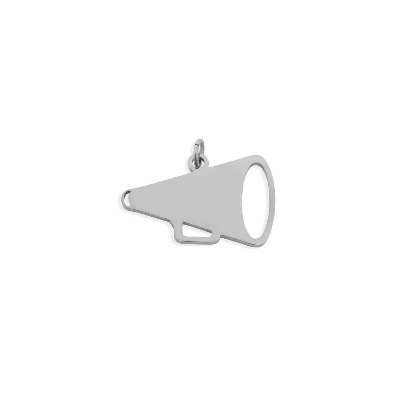 18K Gold PVD Stainless Steel Megaphone Charm: Stainless WJW