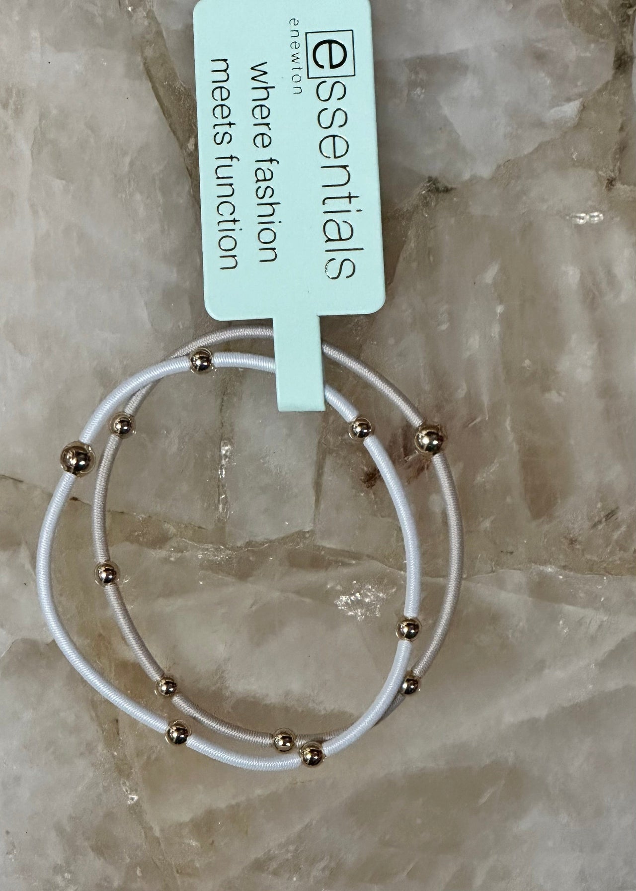 2024 Neutral "E"ssential Bracelet+Hairtye e.newton Designs BRACELET Dove Set