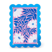 4x6 Scalloped Edge Acrylic Photo Frame | 3 Colors Two's Company Photo frame Lagoon Blue