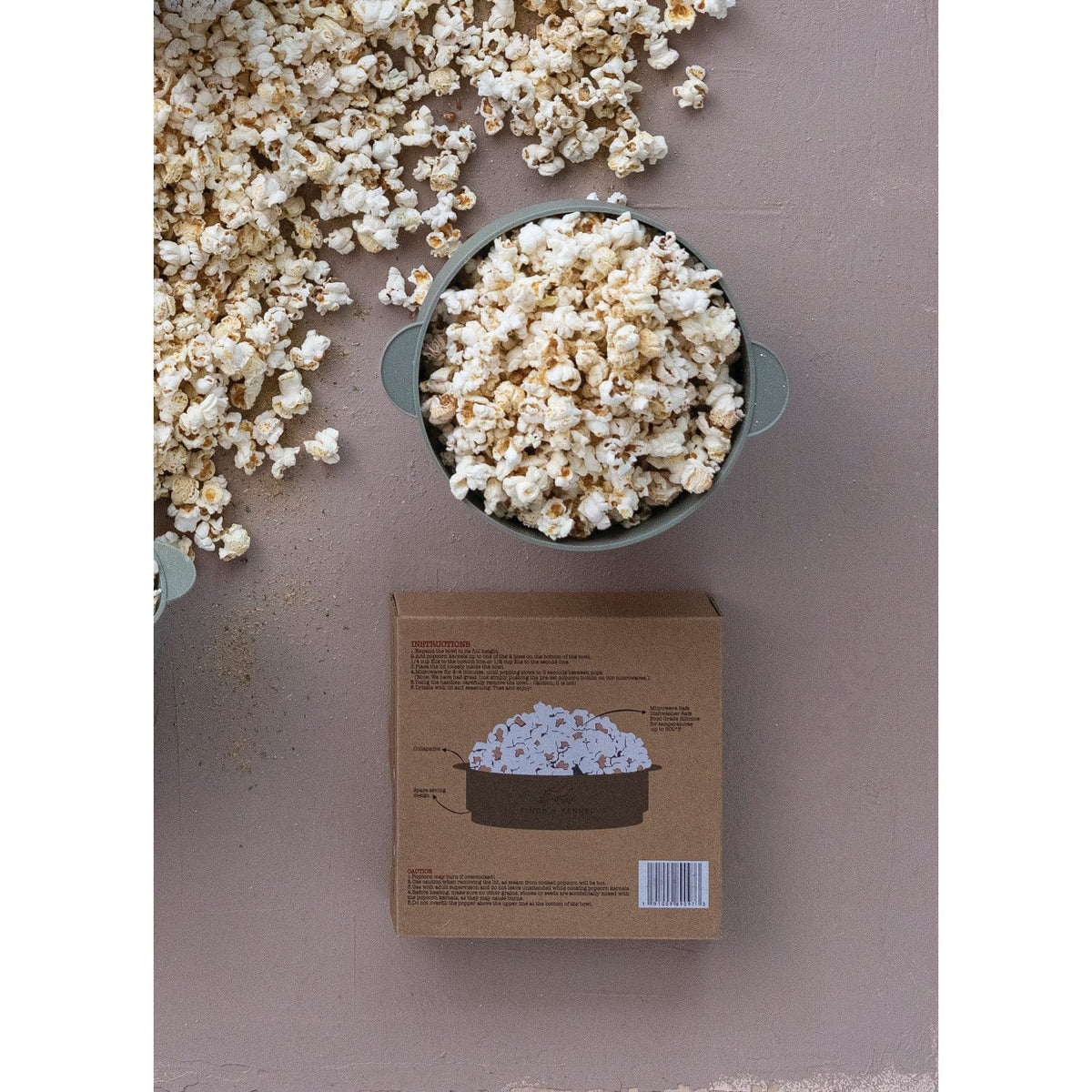 80 oz. Silicone Microwave Popcorn Popper in Printed Box Creative Co-Op Kitchen Tool