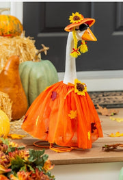 Porch Goose Outfit Fall Leaf Dress, Orange