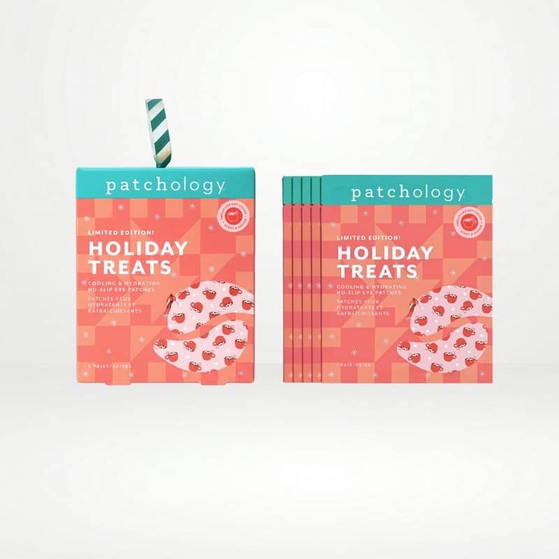 Patchology Holiday Treats limited edition cooling hydrating no-slip eye patches gift set packaging