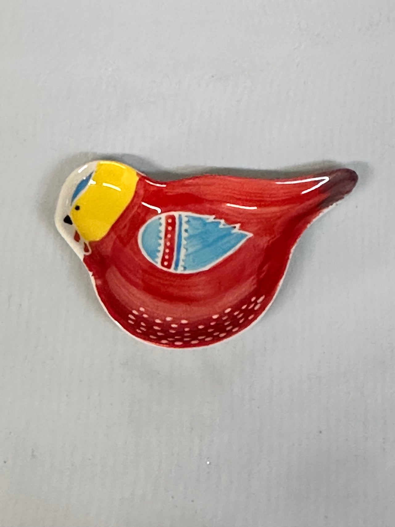 Hand-Painted Stoneware Bird Shaped Dish, 4 Styles