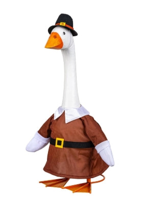 Porch Goose Outfit, Harvest Pilgrim Couple