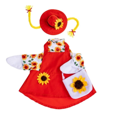 Porch Goose Outfit, Fall Leaf Dress, Orange
