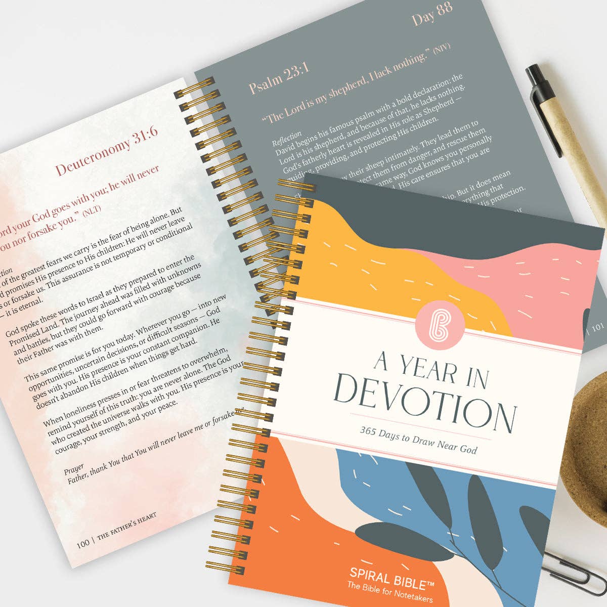 A Year In Devotion: 365 Days To Draw Near God Spiral Bible