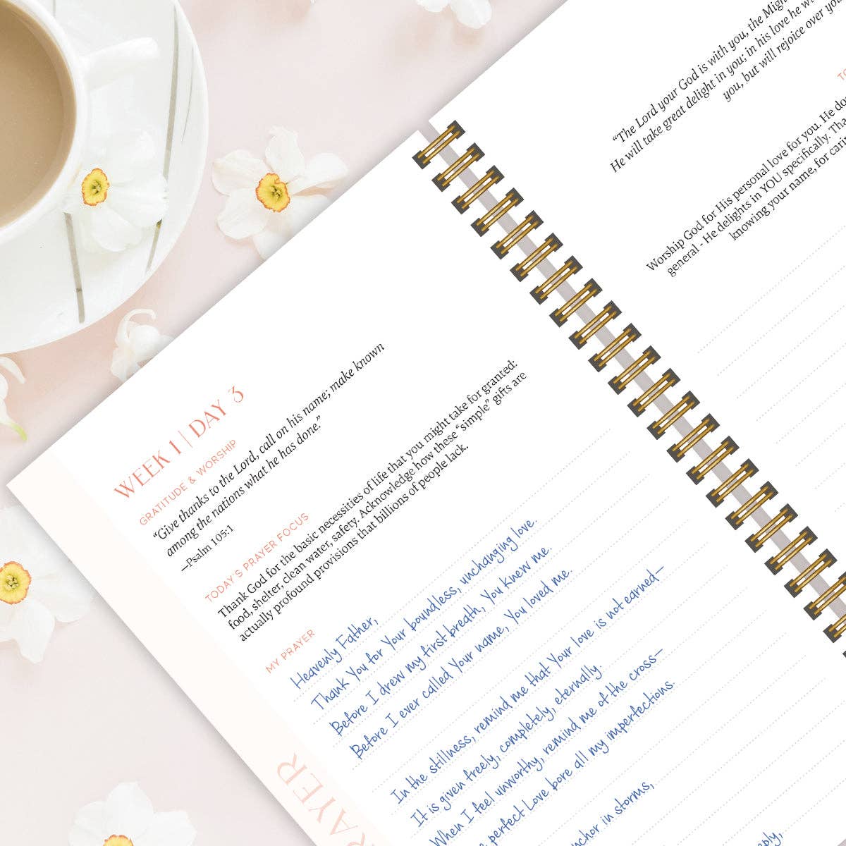 A Year In Prayer: A Journey of Daily Prayer and Reflection Spiral Bible