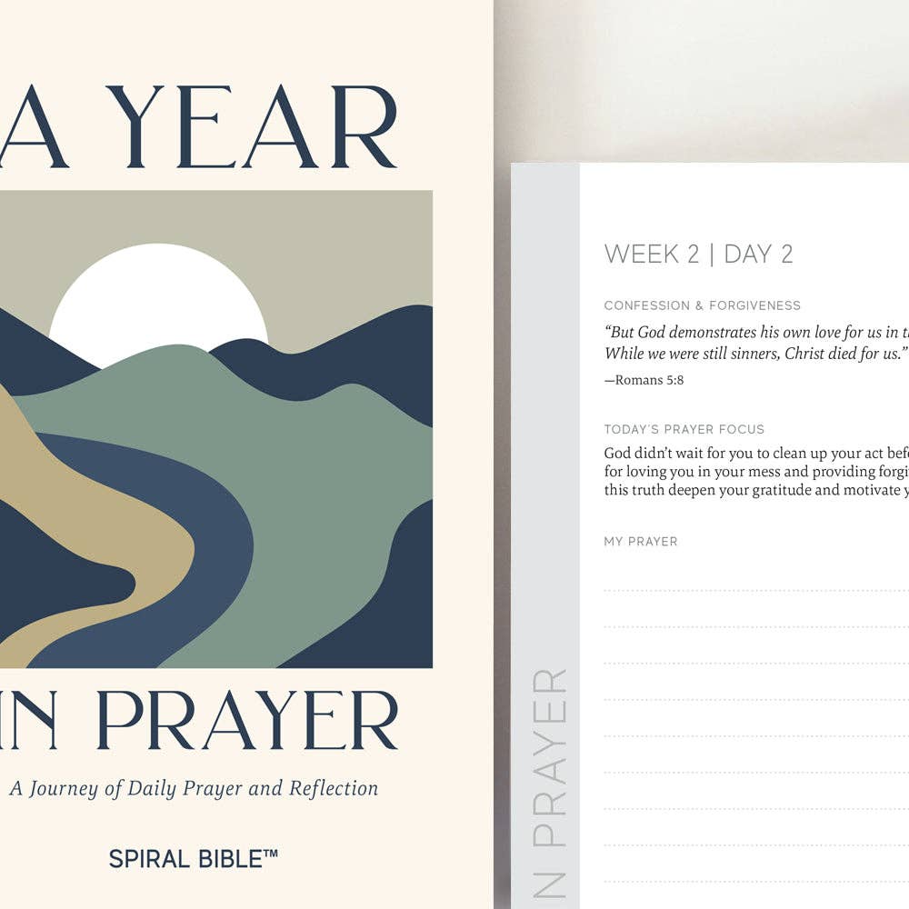A Year In Prayer: A Journey of Daily Prayer and Reflection Spiral Bible