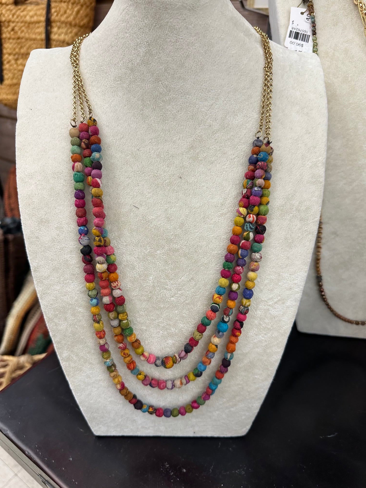Aasha Triple Layer Kantha Necklace Anju Jewelry Necklace