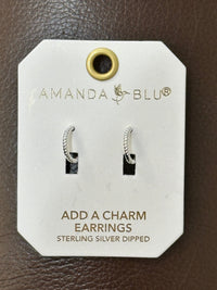 Thumbnail for Add A Charm Braided Hoop Earring Silver Amanda Blu Earrings