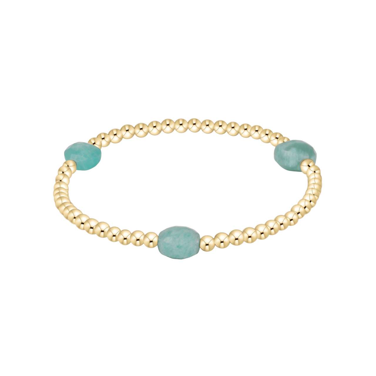 Admire Gem 3mm Gold Bracelet Amazonite e.newton Designs BRACELET