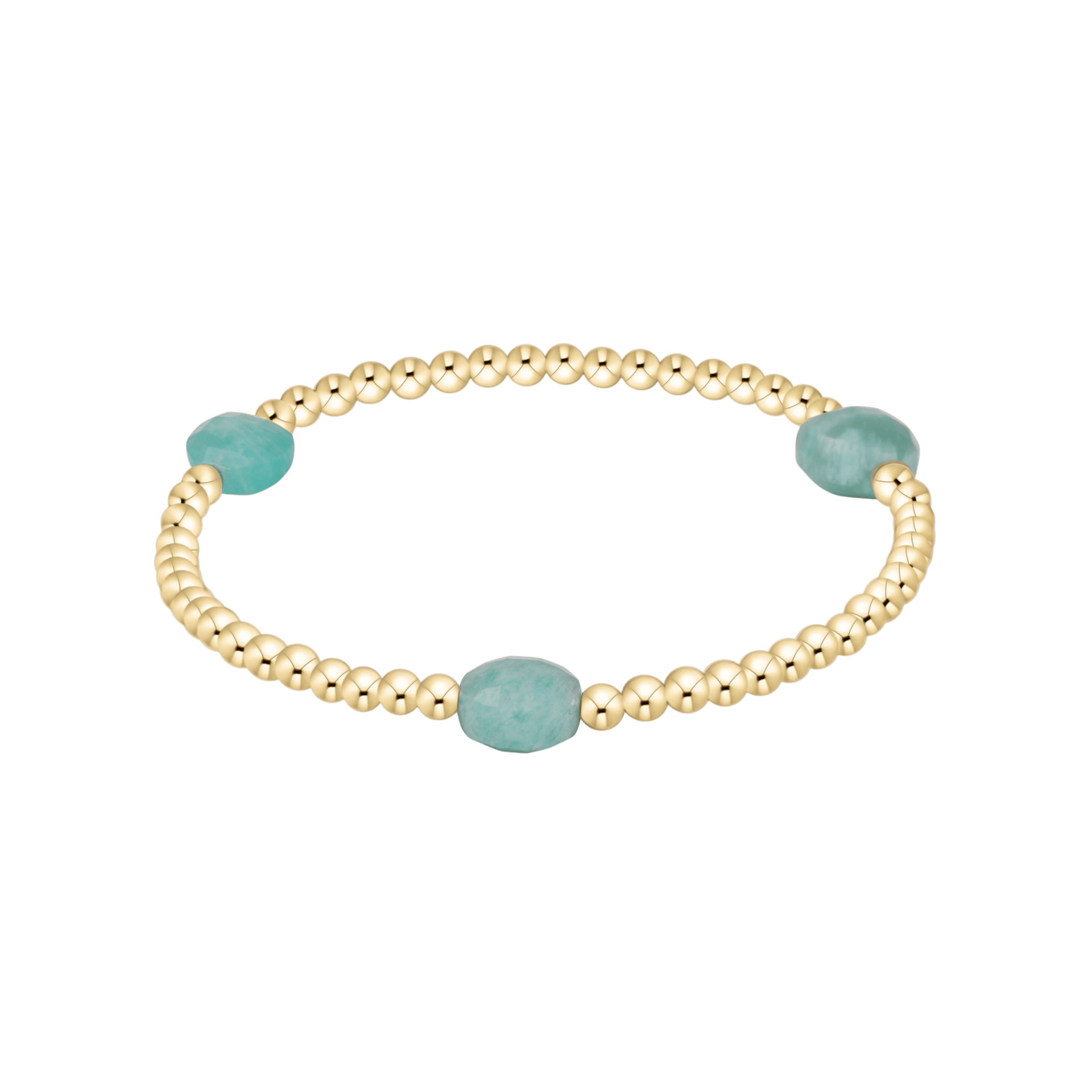 Admire Gem 3mm Gold Bracelet Amazonite e.newton Designs BRACELET