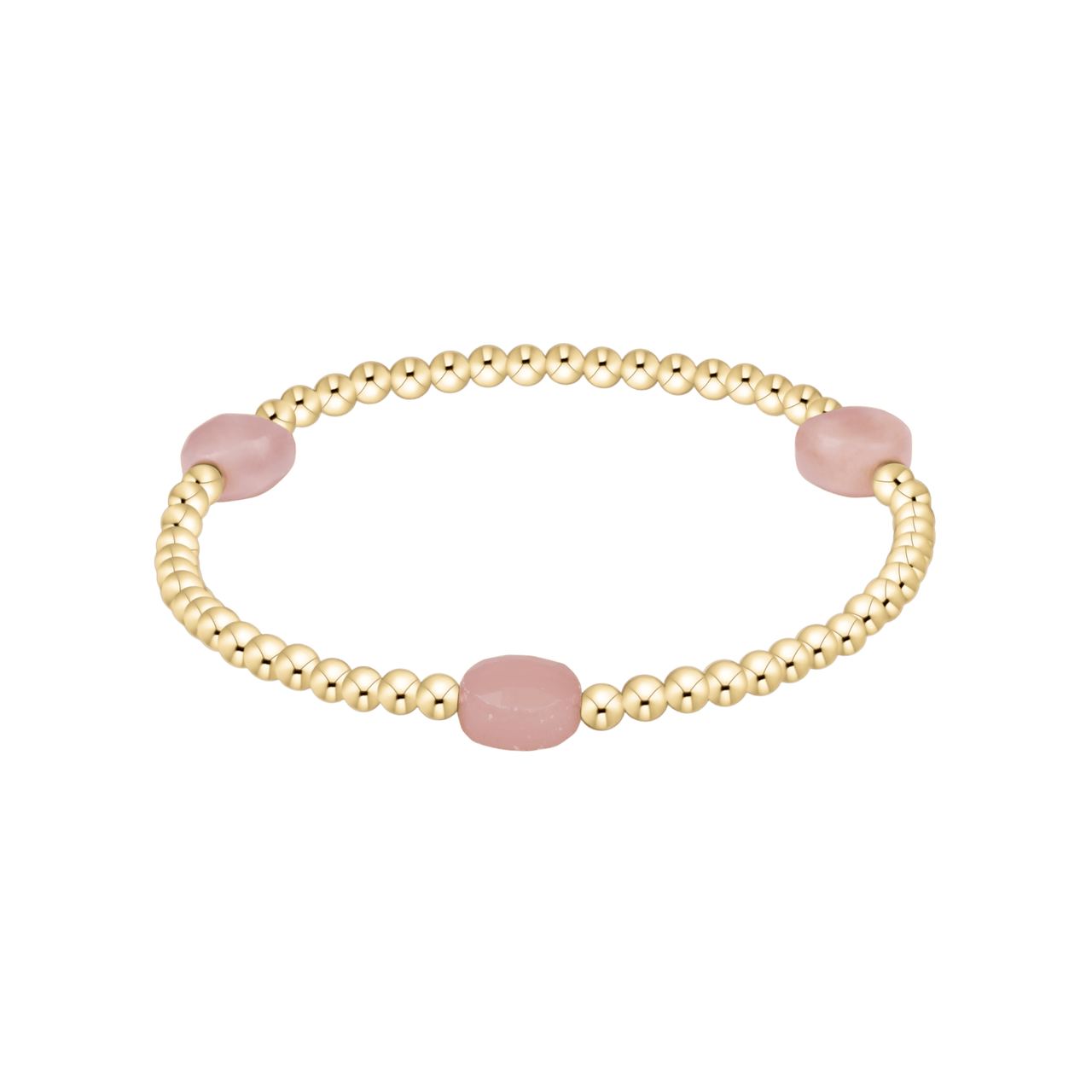 Admire Gem 3mm Gold Bracelet Pink Opal e.newton Designs BRACELET