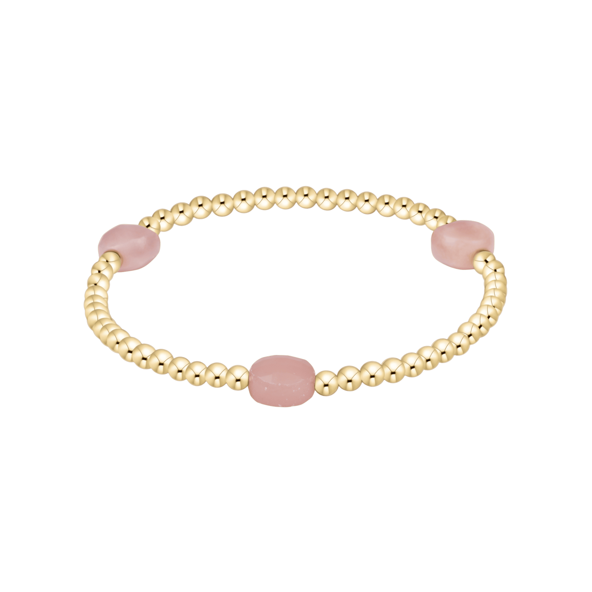 Admire Gem 3mm Gold Bracelet Pink Opal e.newton Designs BRACELET