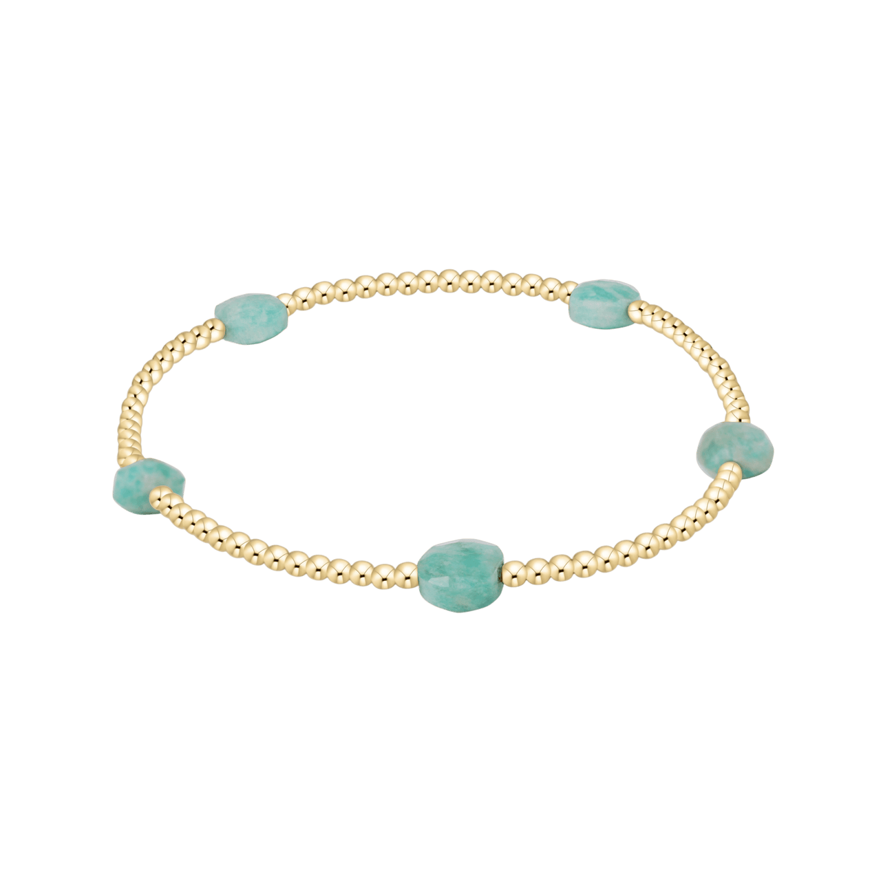 Admire Small Gem 2mm Gold Bracelet - Amazonite e.newton Designs BRACELET