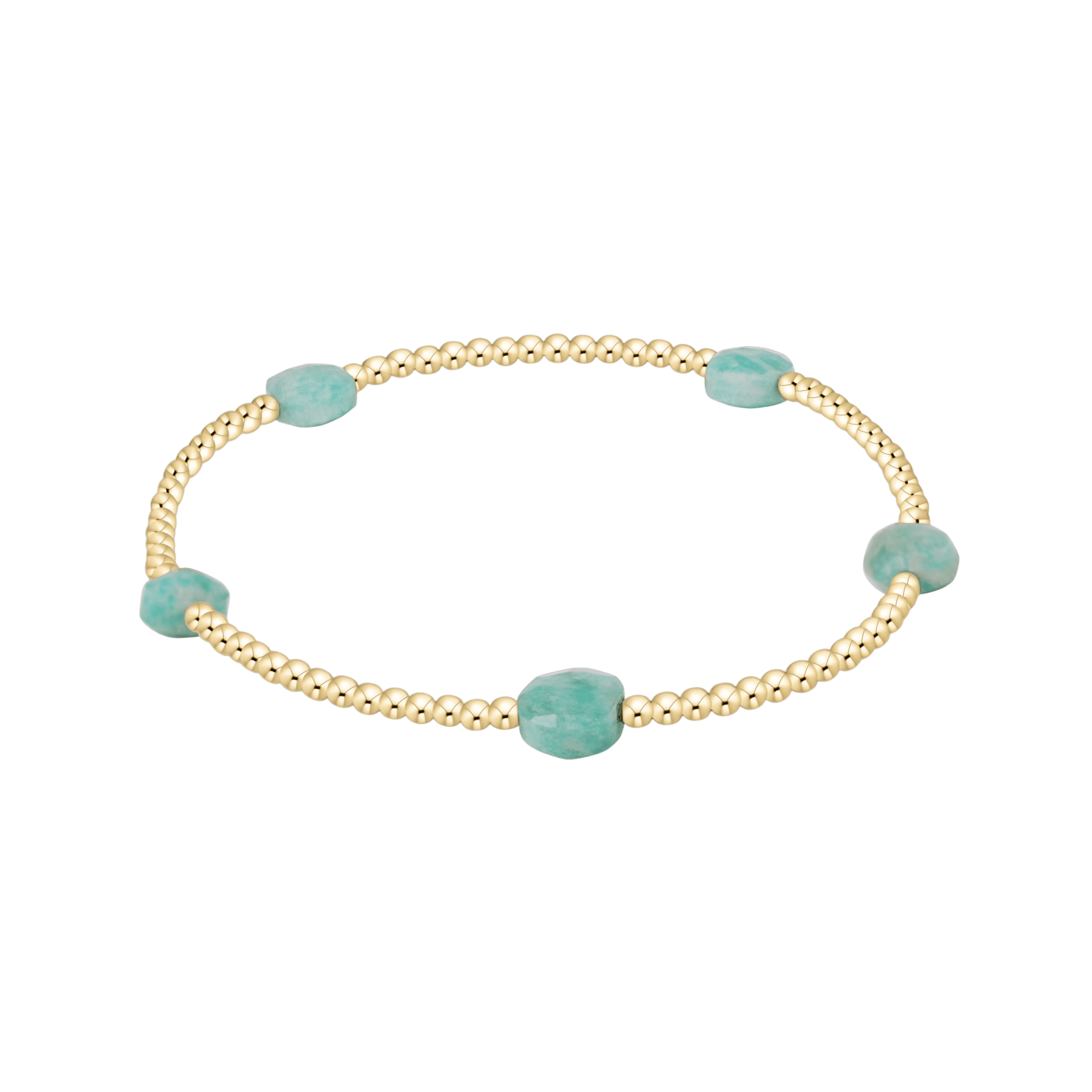 Admire Small Gem 2mm Gold Bracelet - Amazonite e.newton Designs BRACELET