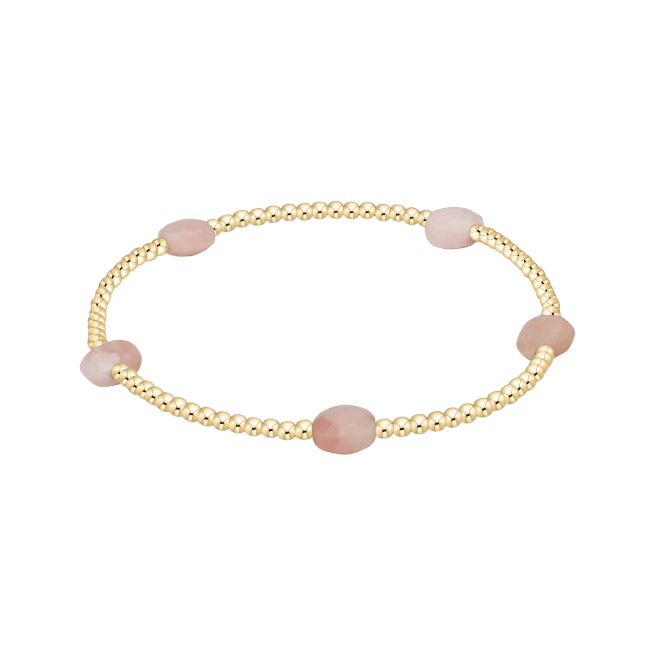 Admire Small Gem 2mm Gold Bracelet - Pink Opal e.newton Designs BRACELET