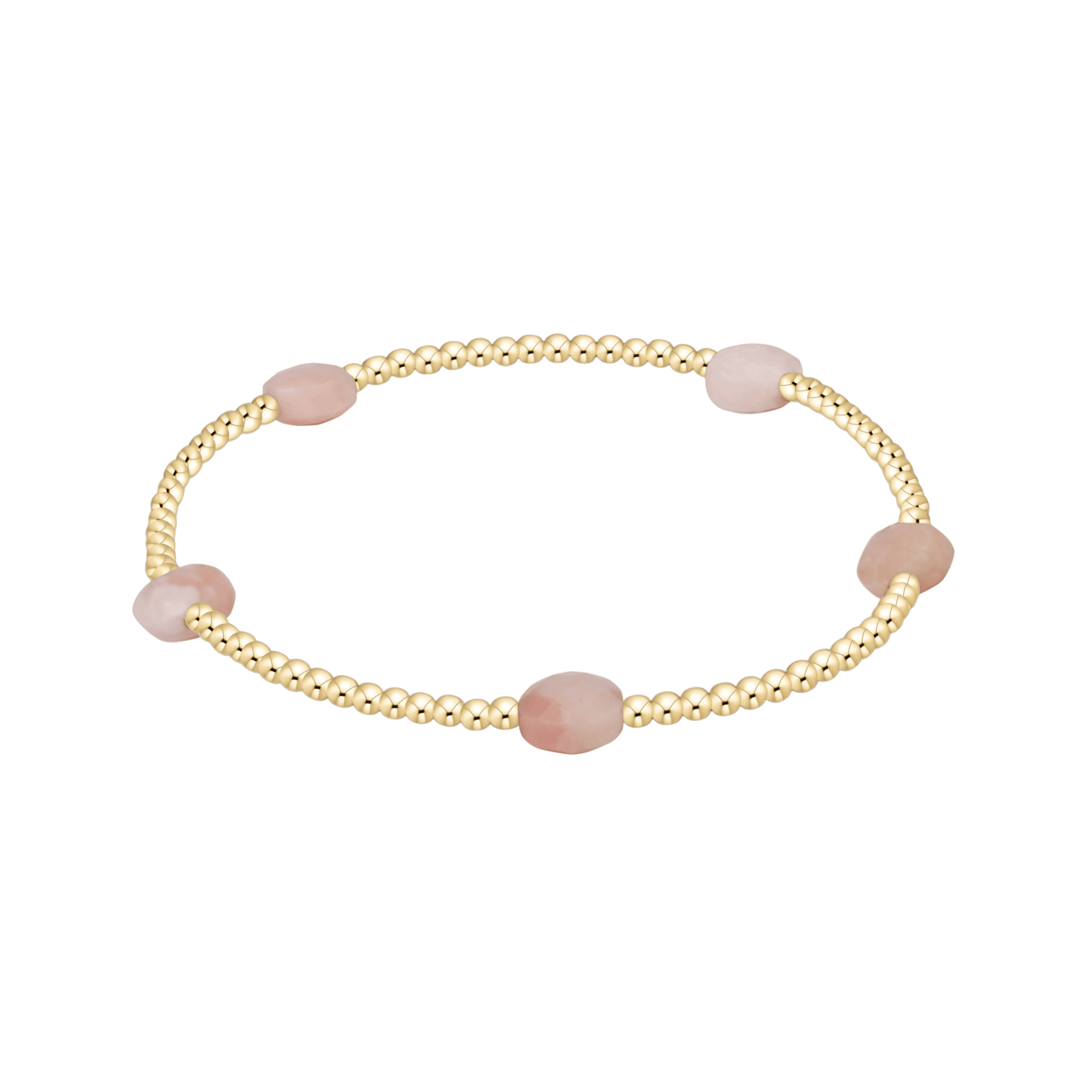 Admire Small Gem 2mm Gold Bracelet - Pink Opal e.newton Designs BRACELET