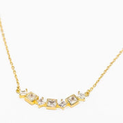 Alana Gold Geometric Crystal Bar Necklace, Gold Meghan Browne Accessories