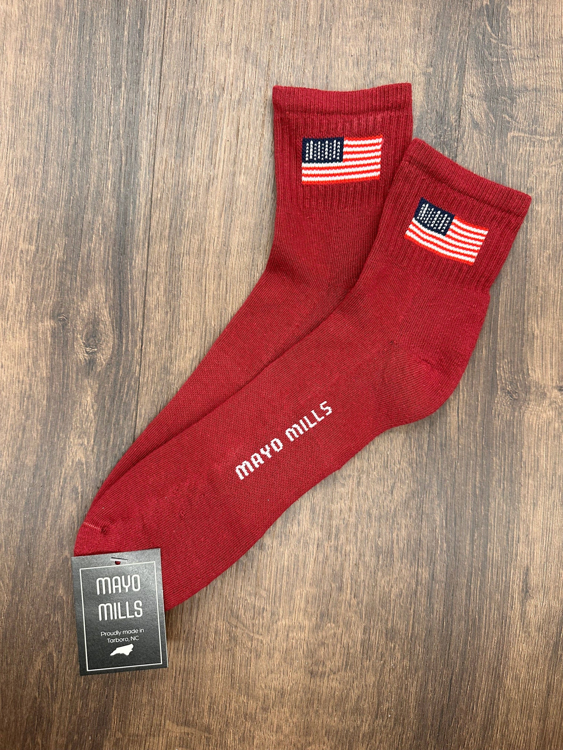 American Flag: Pink / XS Mayo Mills