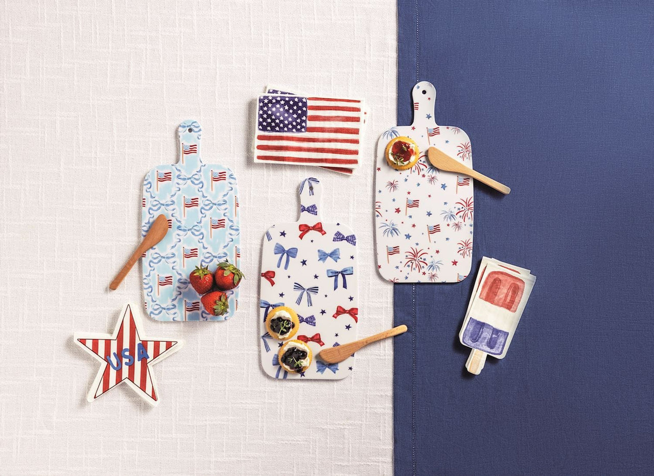 Americana Melamine Boards with Napkins Mud Pie entertainment