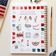 Americana watercolor workbook emily lex studio