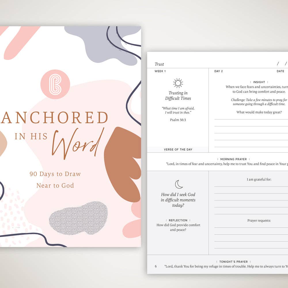 Anchored In His Word: A 90 Day Devotional Spiral Bible