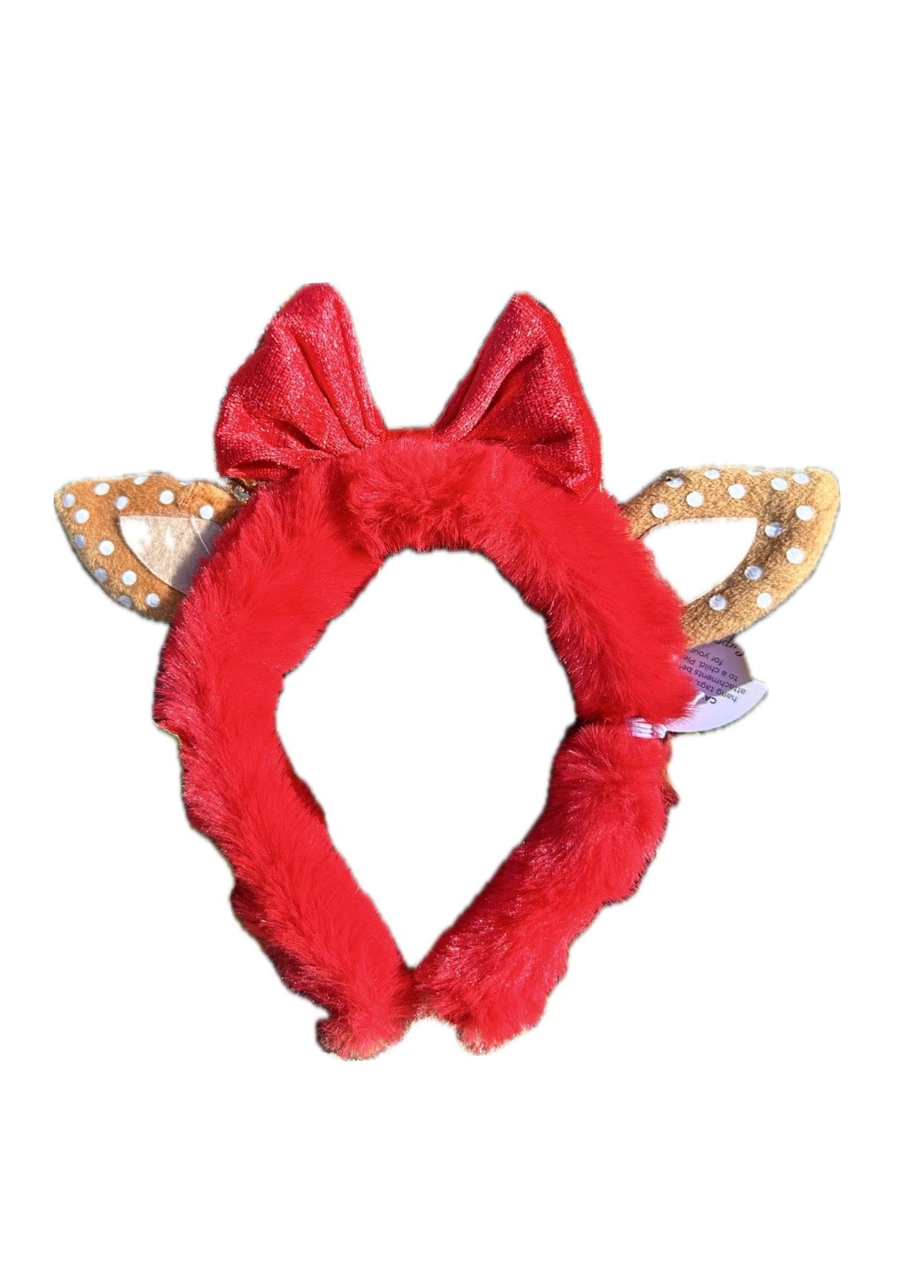 Antler Headband Handcrafted Two's Company Headband Red/Bow