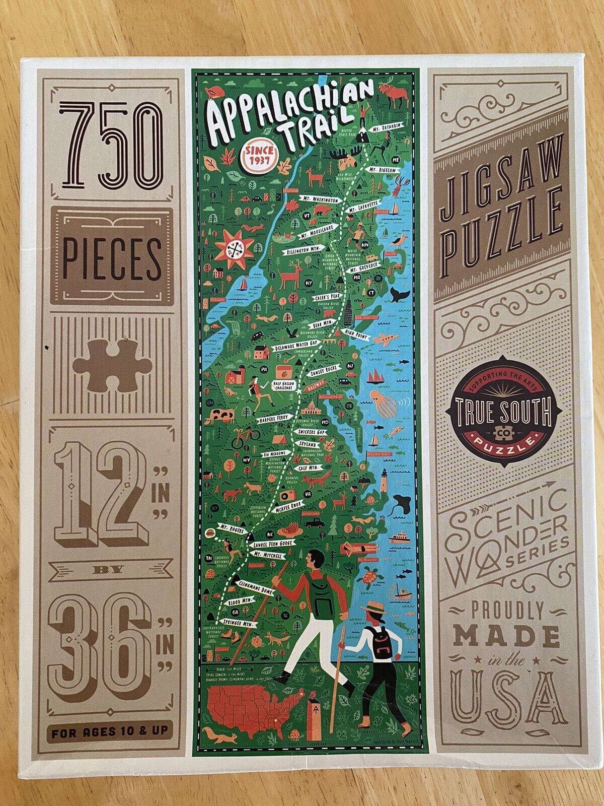 Appalachian Trail Locations Puzzle True South Puzzle Co Jigsaw Puzzles